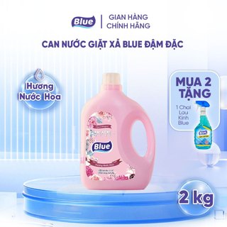 Nước Giặt Blue can 2L Hương Nước hoa - Công nghệ Giặt Xả Blue Hàn Quốc Thân thiện Trắng sáng - Thơm ngát dài lâu