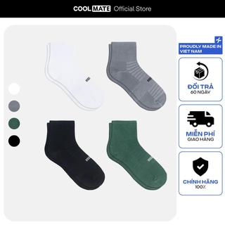 Combo 4 đôi tất cổ trung Cotton thoáng khí - thương hiệu Coolmate