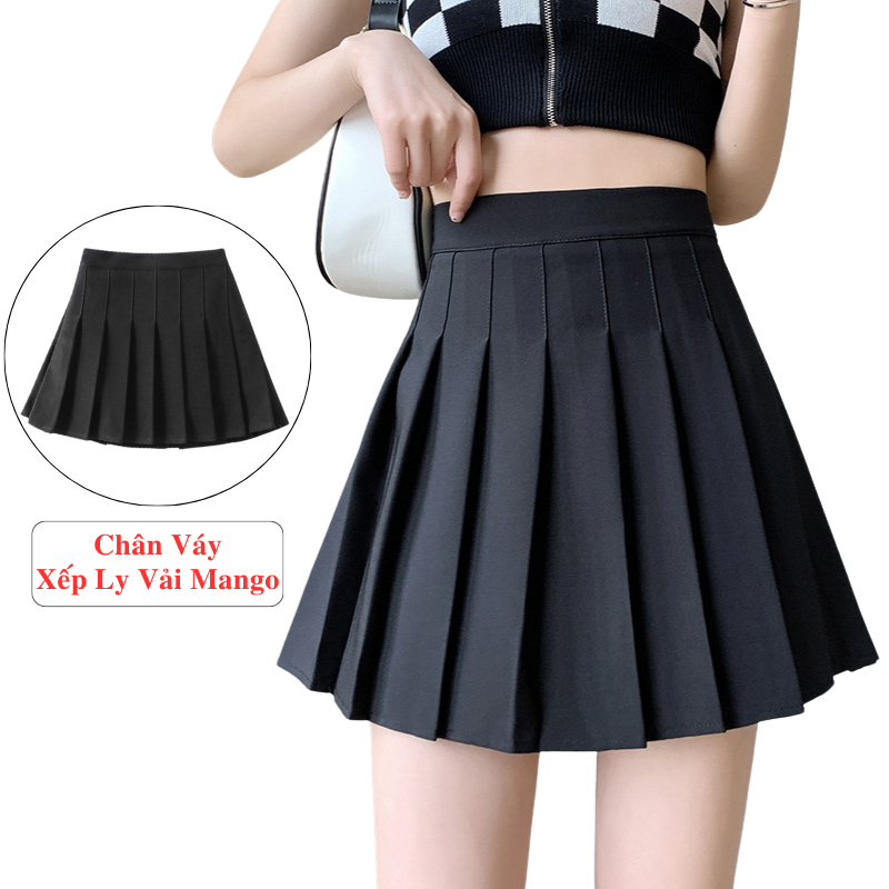 Chân Váy Xếp ly Ngắn Nữ Lưng Cao ôm eo MADELA siêu tôn dáng, Váy xếp li tennis