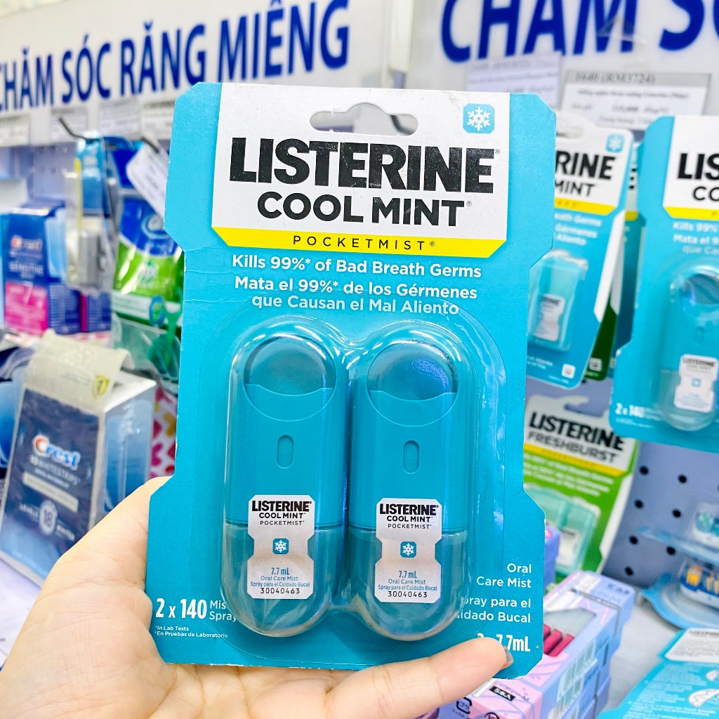 Combo 2 Xịt thơm miệng Listerine Pocketmist