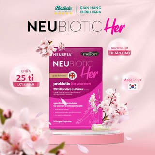 Men Vi Sinh Neubiotic Her Hỗ Trợ Vấn Đề Phụ Khoa Và Cải Thiện Hệ Tiêu Hoá 30 Viên Hàng Chính Hãng