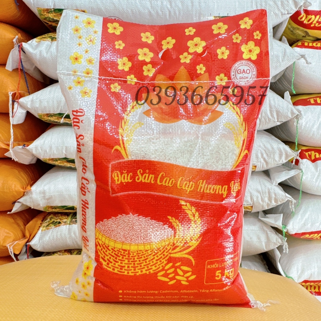 5kg Gạo Đặc Sản Hương Lài . Cơm Trắng Dẻo Mềm