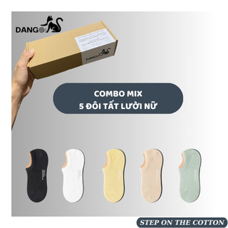 Combo 5 đôi tất vớ lười nữ cao cấp Dango chống tuột gót, mềm mại và khử m