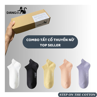 Combo 5 đôi tất (vớ) cổ thuyền nữ cotton cao cấp Dango siêu tôn da dễ phối đồ thoáng khí