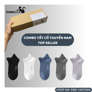 Combo 5 đôi tất (vớ) cổ thuyền nam cotton cao cấp Dango ngày năng động thoáng khí khử mùi