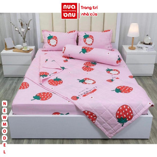 Bộ chăn ga gối 5 món, chăn hè trần bông + bộ ga gối m4/m6/m8 và vỏ ôm mẫu đẹp được chọn