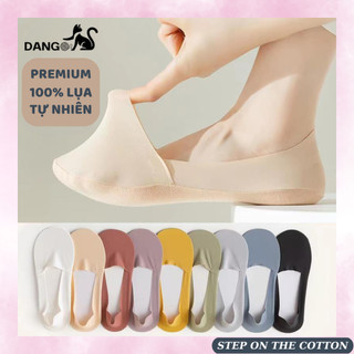 🌸(có shopee video) Tất vớ NỮ LỤA PREMIUM không đường may đế cotton tự nhiên thoáng mát tuyệt đối có silicon gót