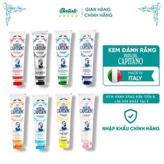 Kem Đánh Răng Capitano Italy Giải Quyết Các Vấn Đề Răng Miêng, Trắng Sáng Tự Nhiên 75ml