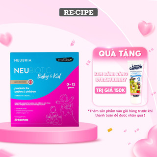 Men vi sinh Neubiotic Baby & Kid bổ sung lợi khuẩn, hỗ trợ cải thiện hệ tiêu hoá, biếng ăn trẻ em 0-12 tuổi, 30 gói/hộp