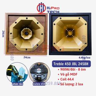 Đôi Loa Treble Kèn 450 JBL 2458H 900W Thùng Gỗ Vuông ( Giá 2 Cái ), Loa Siêu Tép Rời Có Phân Tần Chống Cháy -H2Pro Tech