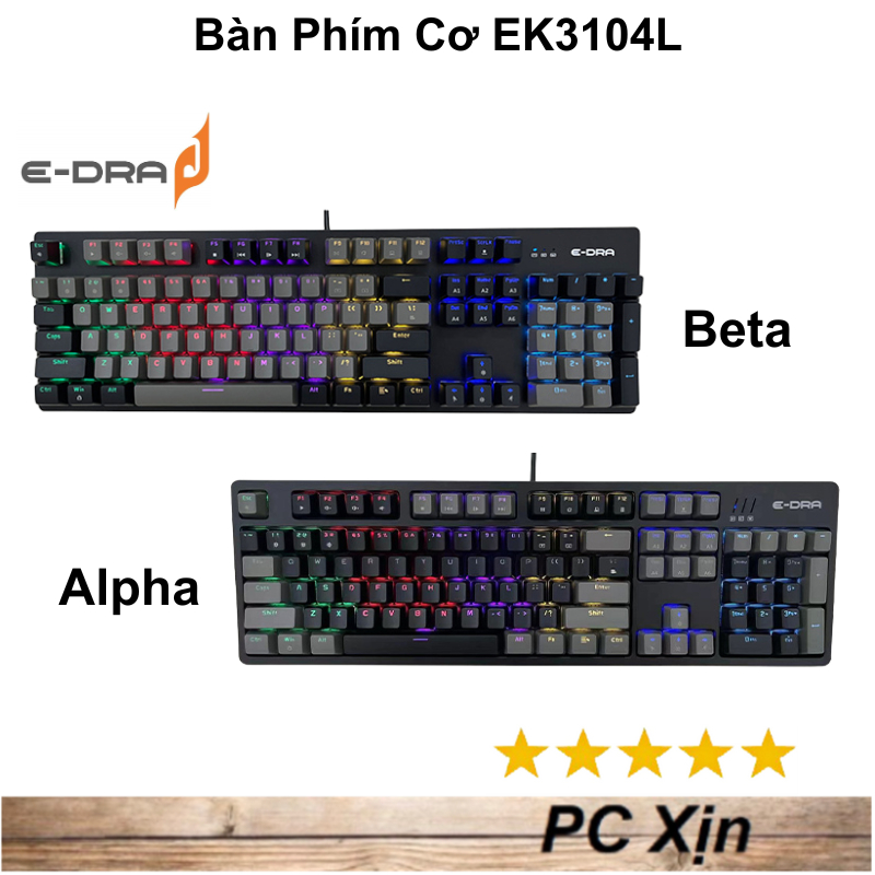 Bàn phím cơ E-DRA EK3104L Beta / Alpha (Blue , Brown , Red Switch )