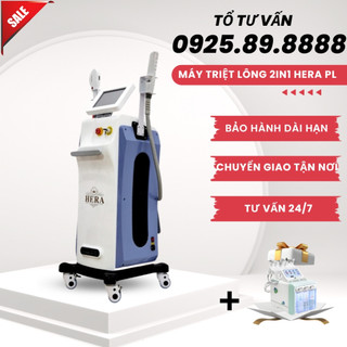 Máy triệt lông hera triệt lông trẻ hóa 2in1 hoặc máy 2 tay chuyên triệt lông