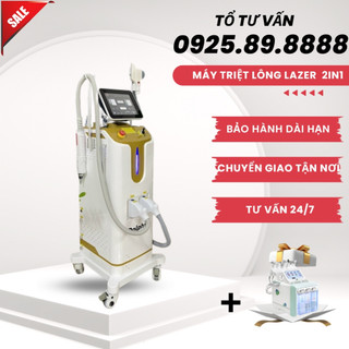 Máy triệt lông diode và laser xóa xăm korea 808 2in1 dòng 10 thanh