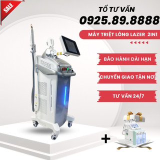 Máy triệt lông laser xóa xăm korea f-814 2in1 | hàng chính hãng