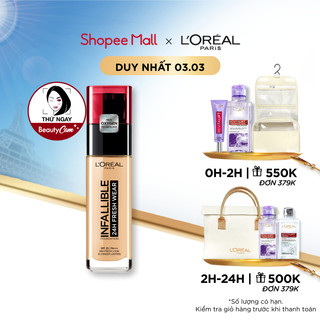 Kem nền mịn nhẹ lâu trôi L'Oreal Paris Infallible 24h Fresh Wear Liquid Foundation 30ml
