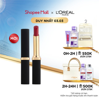 SON LÌ 16H, MỊN MỜ CHUẨN MÀU, MÔI MỀM CĂNG MƯỚT L’OREAL PARIS COLOR RICHE INTENSE VOLUME MATTE 1.8G
