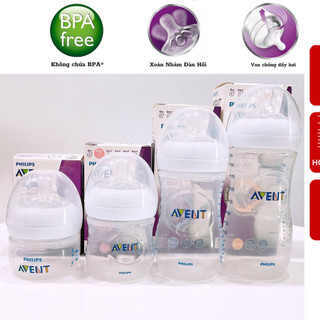 Bình sữa Philips Avent 60ml 125ml 260ml 330ml Natural Cổ Rộng Chống Đầy Hơi Chống Sặc - 1 Đổi 1 Nếu Lỗi NSX