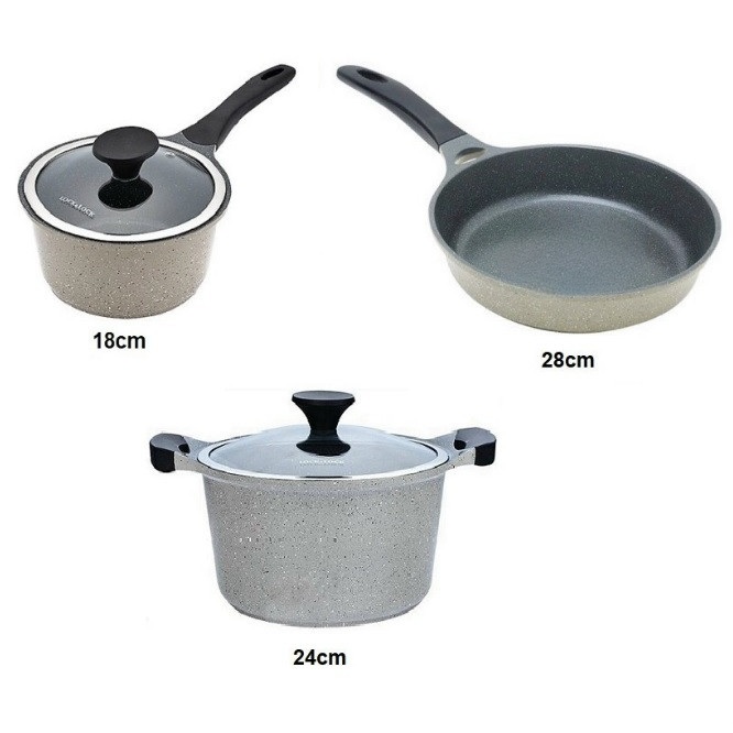 bộ nồi vân đá lock&lock - nồi vân đá lock&lock