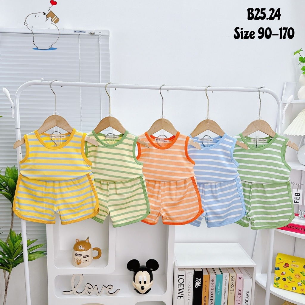 (9-20kg) BỘ BA LỖ SỌC VISCO BÉ TRAI