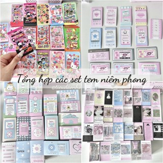 [ TỔNG HỢP] Set Mix 50 Tem Dán Niêm Phong Gói Hàng Nhiều Mẫu