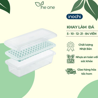 Khay làm đá inochi 84 Viên kèm hộp, chất liệu nhựa nguyên sinh an toàn, chịu nhiệt độ cao, dễ tách đá, làm đá pha cà phê