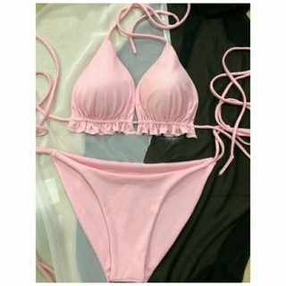 Bikini 2 mảnh bơi lội mùa hè xếp ly nhiều màu (có áo lẻ bikini)