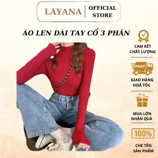 Áo len tăm cổ 3 phân giữ nhiệt cho nữ, áo len tăm cổ cao giữ nhiệt nhiều màu_LAYANA ST