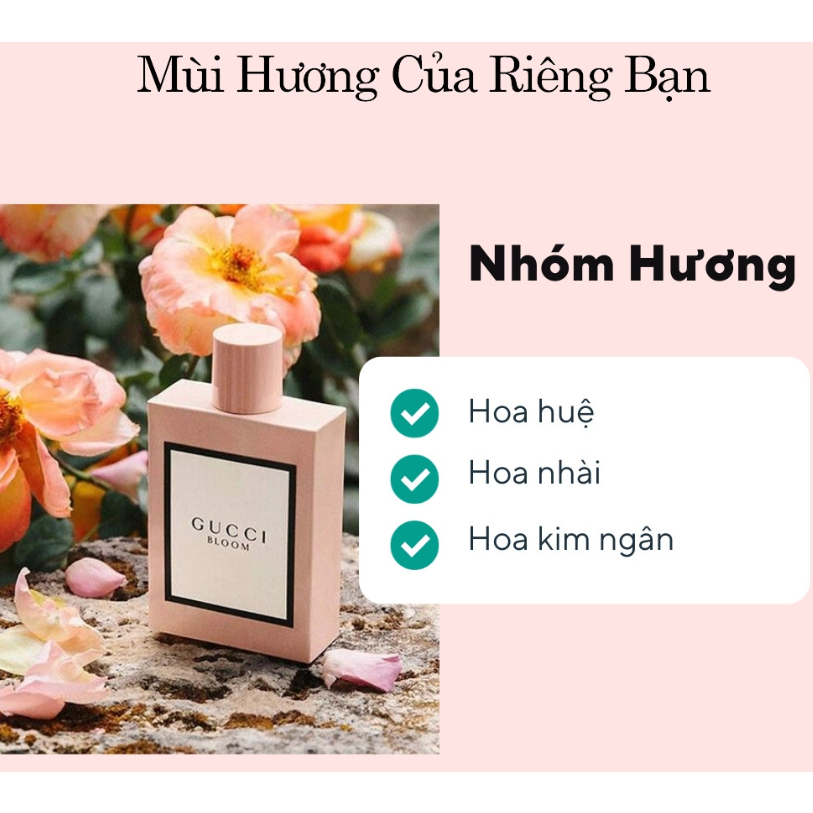 Chiết 10ml Nước Hoa Nữ Gucci Bloom Hương Thơm Tinh Tế, Sang Trọng & Quyến