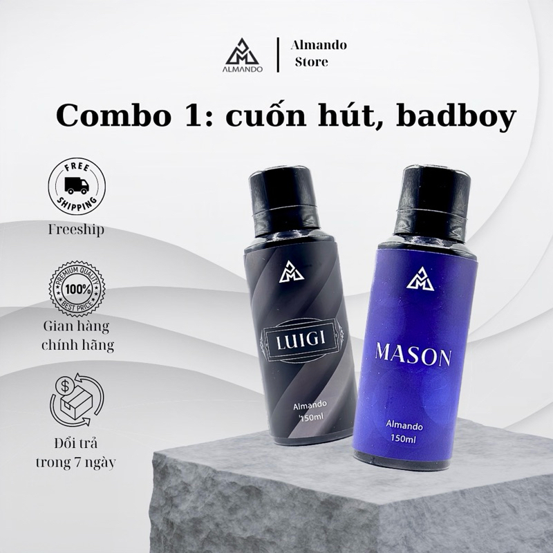 COMBO 2 lọ body mist nam ALMANDO