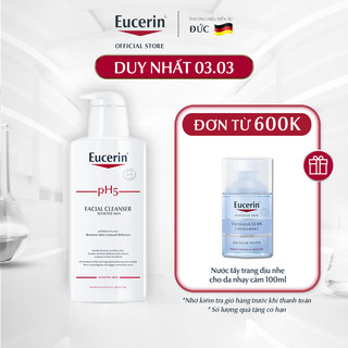 Sữa rửa mặt không gây kích ứng cho da nhạy cảm Eucerin pH5 Facial Cleanser 400ml