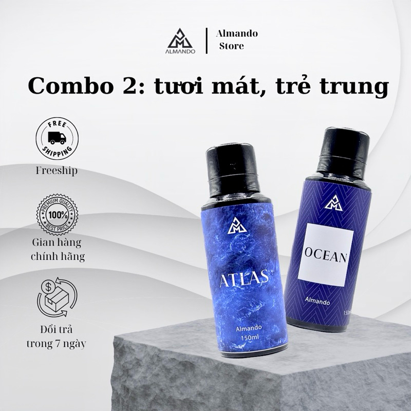 COMBO 2 lọ body mist nam ALMANDO