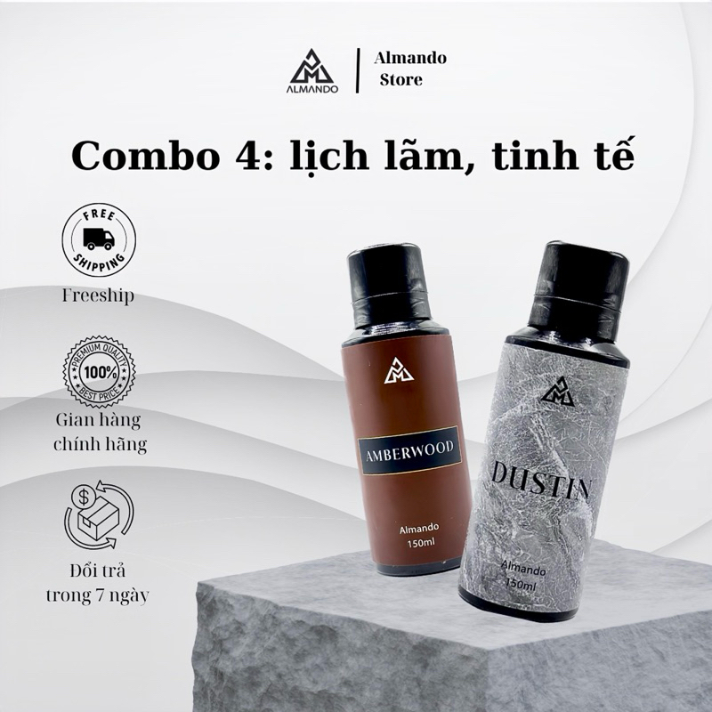 COMBO 2 lọ body mist nam ALMANDO