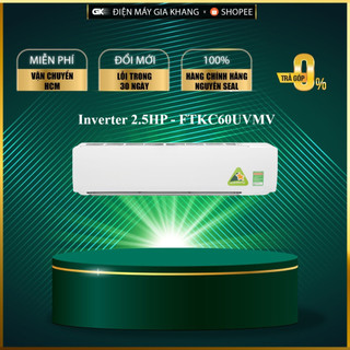 Ftkc60uvmv - miễn phí công lắp đặt - máy lạnh daikin inverter 2.5hp ftkc60uvmv