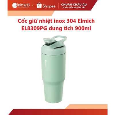 [LIFEMCMBP4 -12% đơn 250K] Cốc giữ nhiệt inox 304 Elmich EL8309 dung tích 900ml
