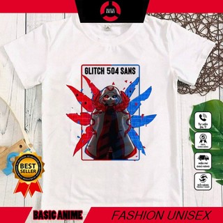 Áo Thun Bé Sans, Áo Glitch 504 Sans - Error Sans hình in cực ngầu, Chất liệu cotton co dãn 4 chiều