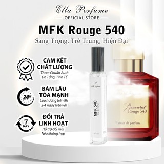Nước Hoa MFK 540 Extrait Chính Hãng Ella Perfume Chai 10ml, Hương thơm trẻ trung, hiện đại, lôi cuốn