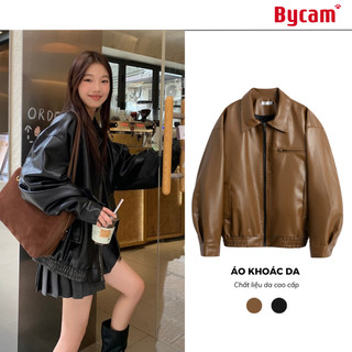 Áo Khoác Da Tay Dài Cao Cấp Phong Cách Retro Cổ Điển 𝘽𝙮𝙘𝙖𝙢𝙘𝙖𝙢