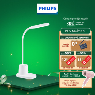Đèn bàn Philips Bucket DSK214 7W - Điều chỉnh độ sáng, êm dịu cho đôi mắt khỏe đẹp