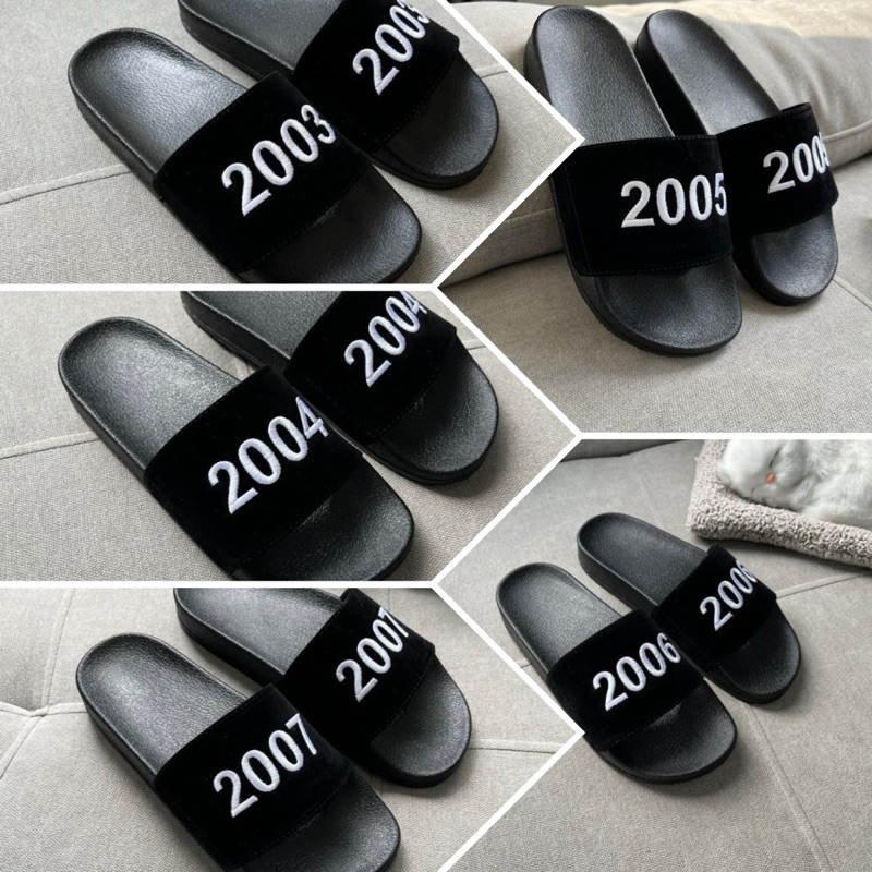 Dép nam nữ quai nỉ theo năm sinh 2006 thêu hot trend ASAHI36