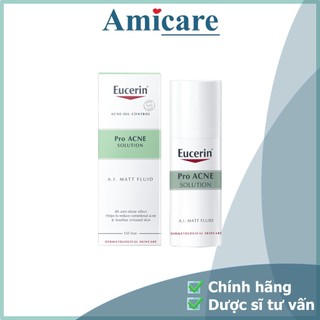 Eucerin Kem Dưỡng Giảm Mụn Proacne A.I Matt Fluid 50ml