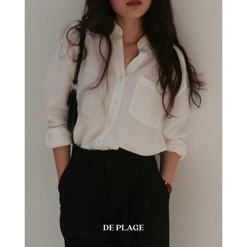 DE PLAGE - ÁO SƠ MI LINEN 1980 BUTTON DOWN