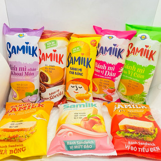 Bánh Mì Tươi SAMILK Hải Minh Ruốc/ Socola/ Cốm 70g dễ xẹp khi vận chuyển