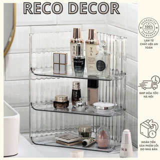 Kệ sách để bàn trong suốt xếp tầng để góc bàn đựng đồ decor bàn học