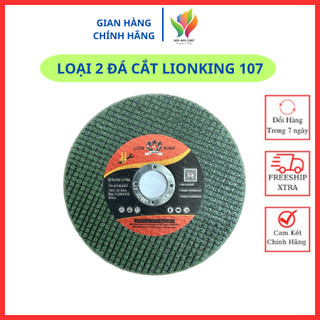 50 viên, 100 viên đá cắt kim loại sắt thép nhôm inox... hiệu lionking 107x1.2x16mm loại 2, màu xanh, đỏ