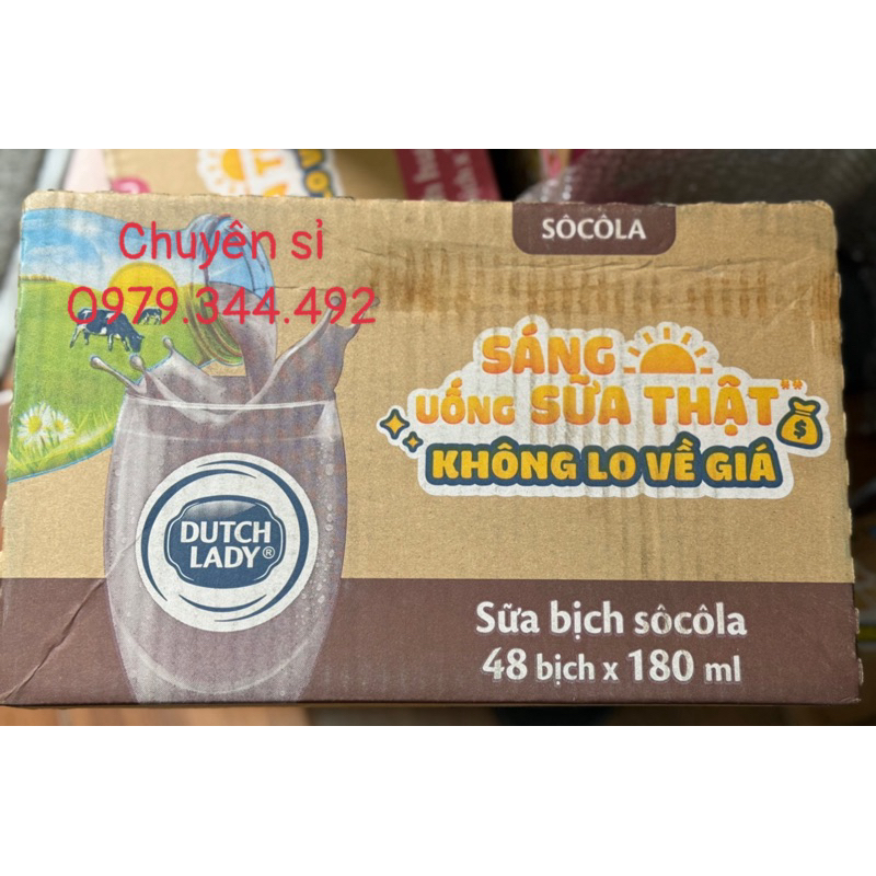 SỮA BỊCH CGHL vị SOCOLA- 180ML 48 bịch