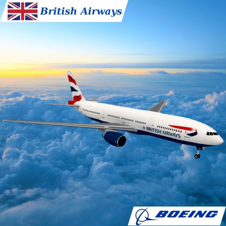 Mô Hình Giấy Máy Bay Thương Mại BOEING 777 British Airways