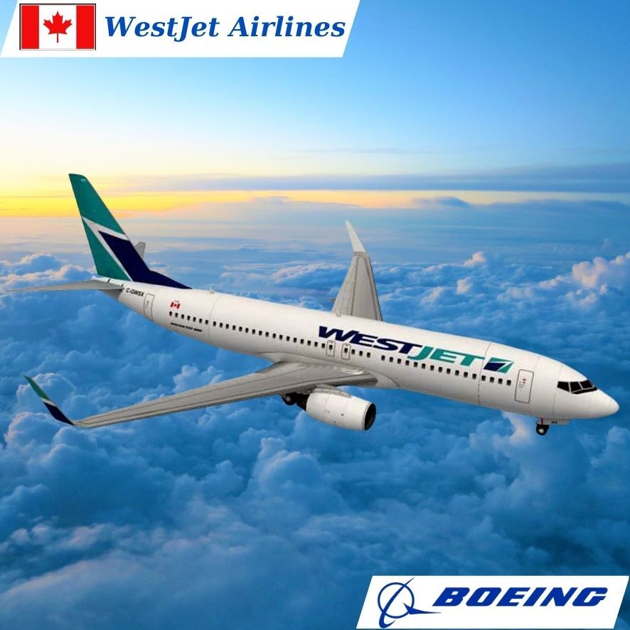 Mô Hình Giấy Máy Bay Thương Mại BOEING 737 WestJet