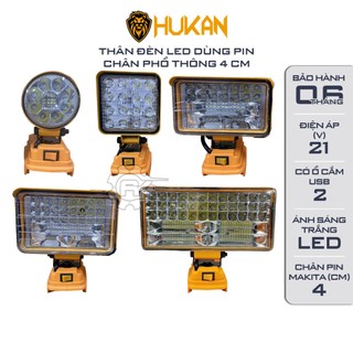 Thân đèn LED HUKAN pin  siêu sáng, sử dụng chân pin phổ thông 4cm