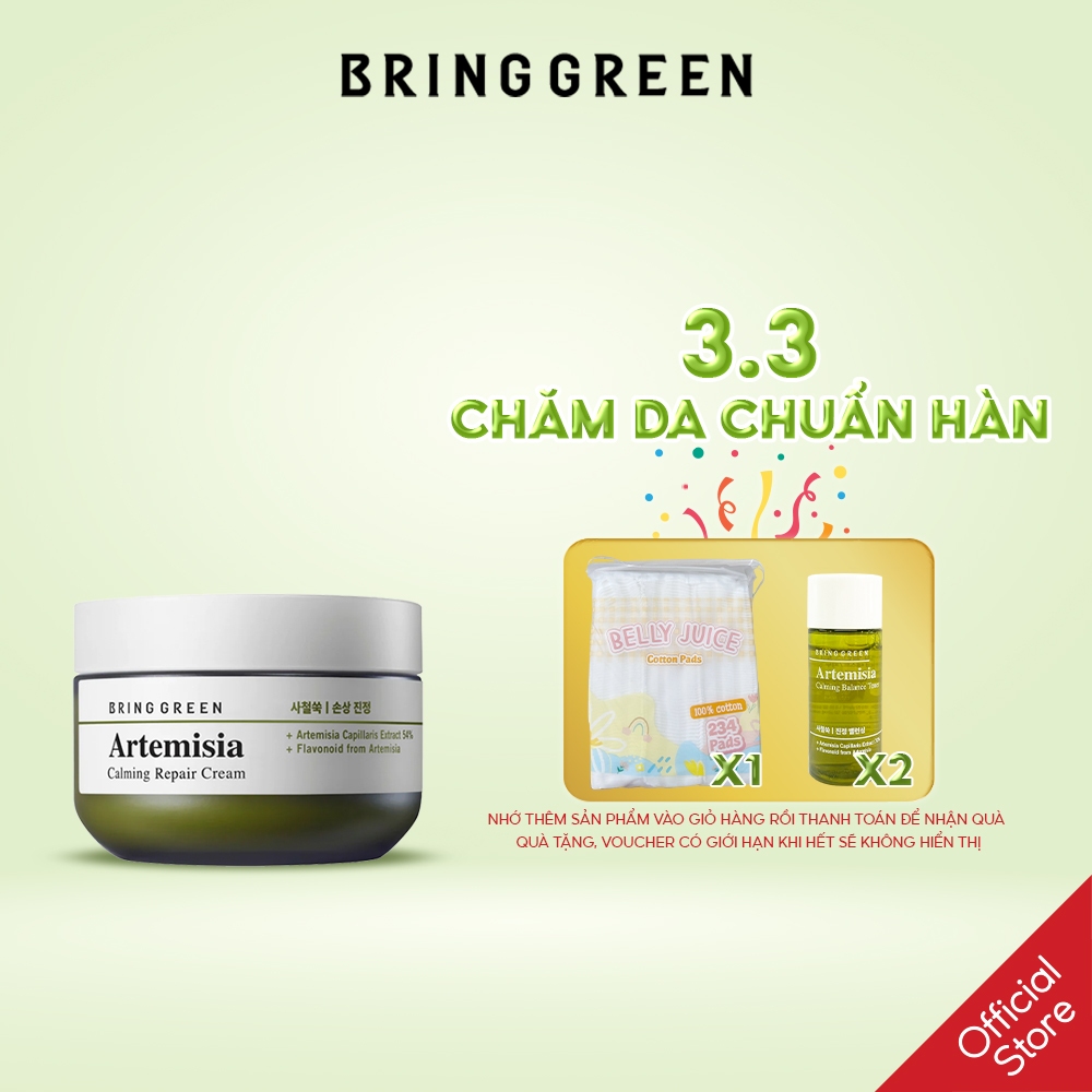 Kem Phục Hồi Làn Da Dịu Nhẹ BRING GREEN ARTEMISIA CALMING REPAIR CREAM 75ml