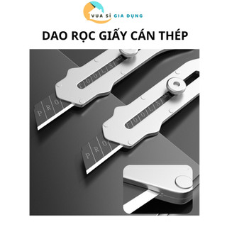 Dao rọc giấy cán thép không gỉ, lưỡi dao cắt sắc bén, dao rọc giấy nhỏ gọn, tiện lợi